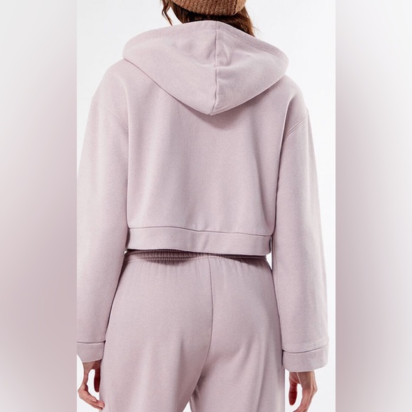 PacSun Pacific Sunwear High Neck Full Zip Cropped Hoodie Size Small - Picture 2 of 7